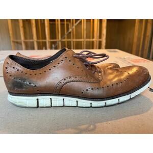 Cole Haan Mens ZERØGRAND Remastered Wingtip Oxford Tan 13M